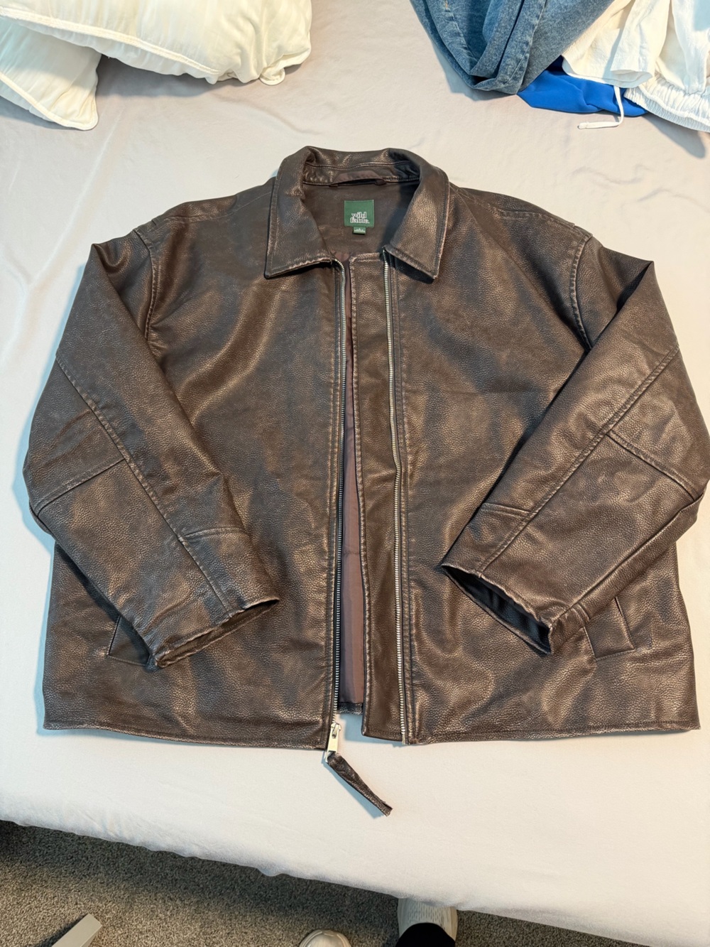 Wild fable brown leather jacket
